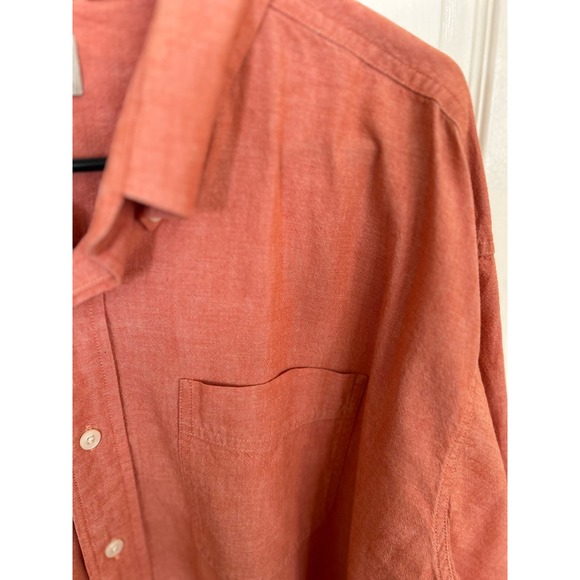L.L. Bean Long Sleeved Salmon Buttonup Shirt size XXL e1 - Picture 2 of 3